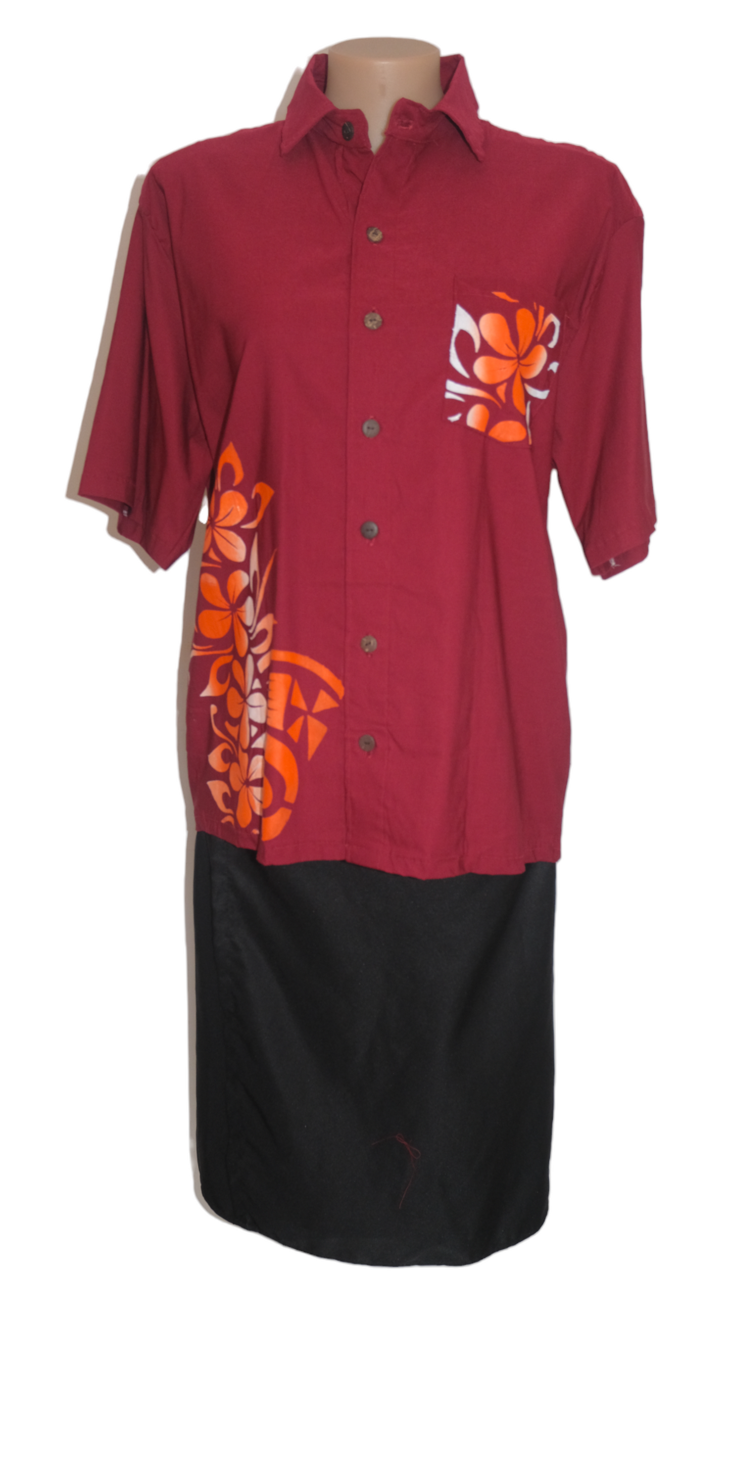 Siva Matching Set Maroon Orange ( Puletasi size 20 / Shirt 2XL)