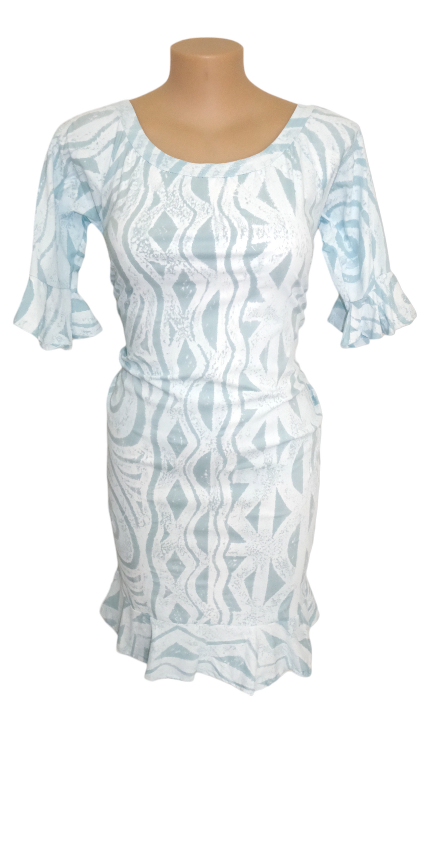 Martha Midi Dress Blue White 16