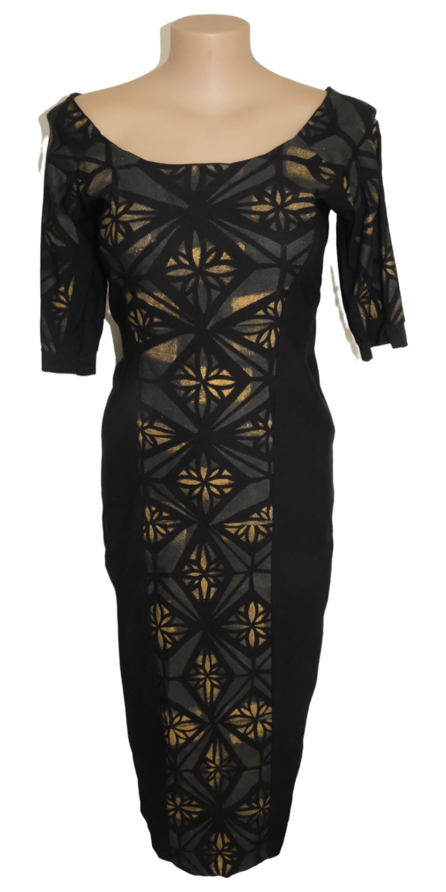 Levenia Maxi Dress Black Gold 16