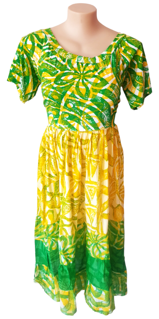 Tapita Dress Green Yellow 20