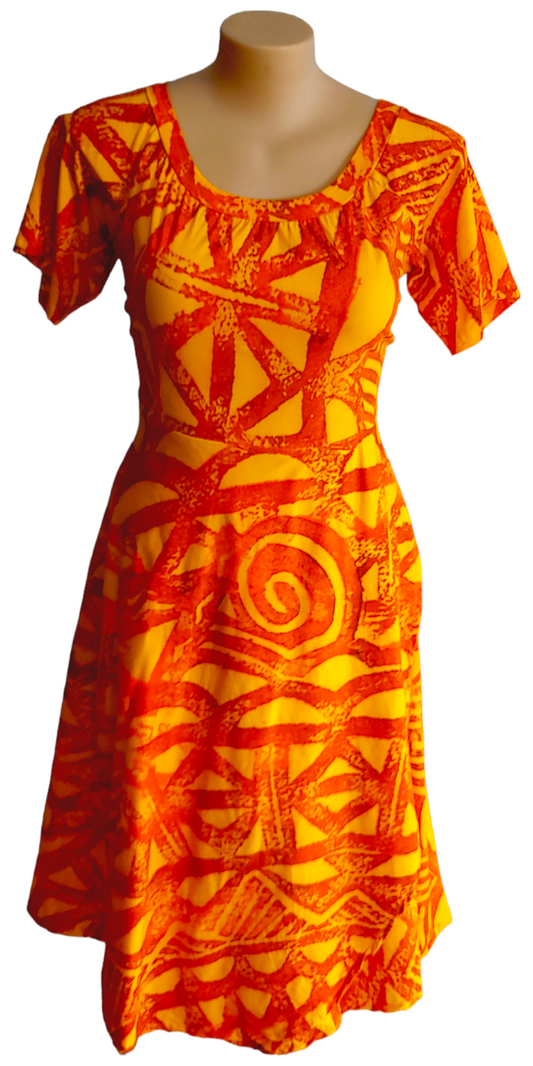Melanee Dress Yellow Orange 20