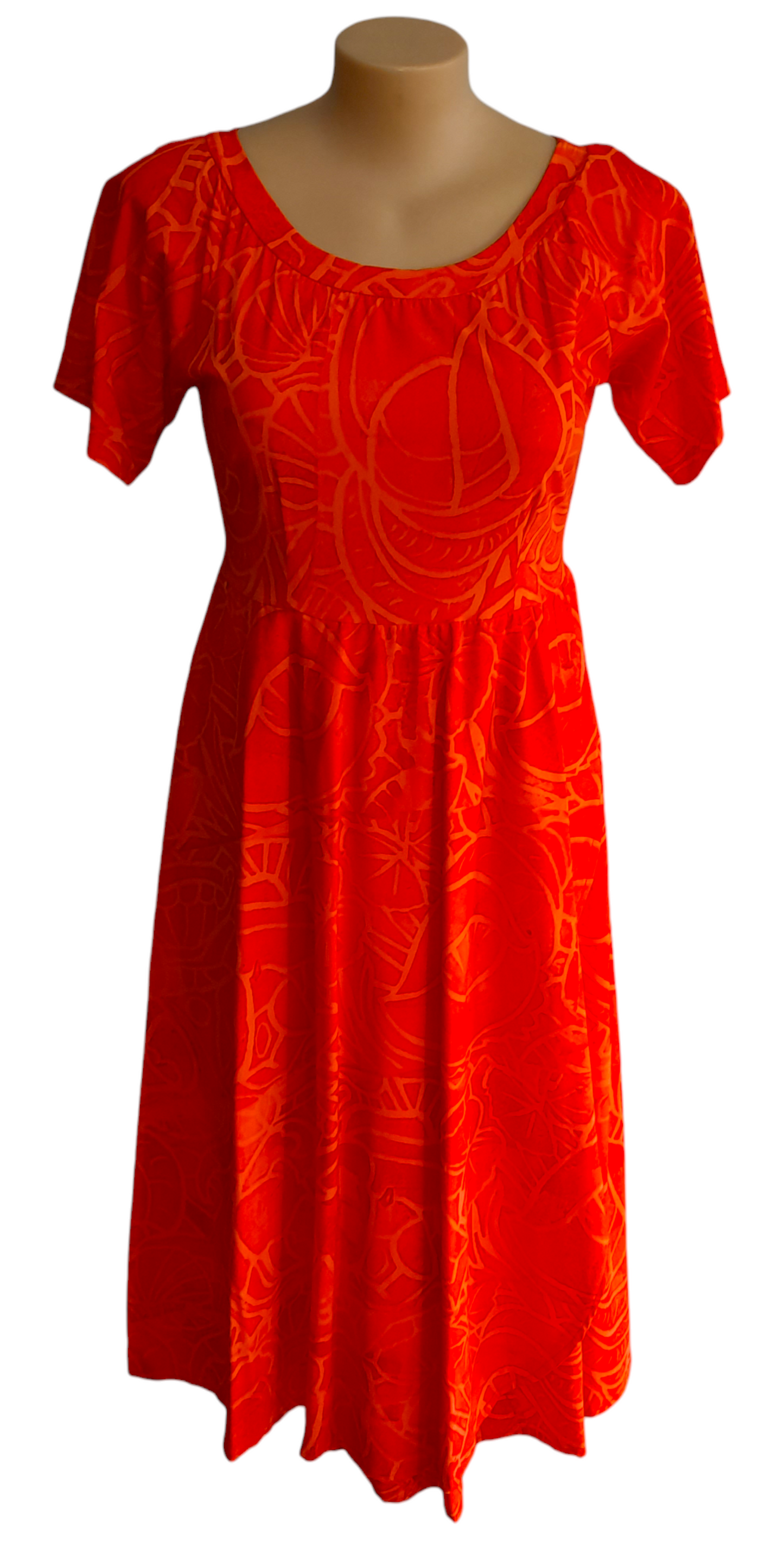 Melanee Dress Orange Red 18