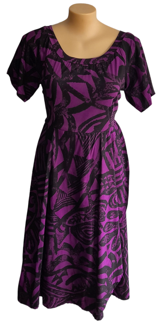 Melanee Dress Purple Black 18