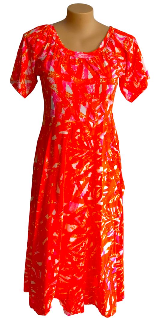 Melanee Dress Orange Pink 20