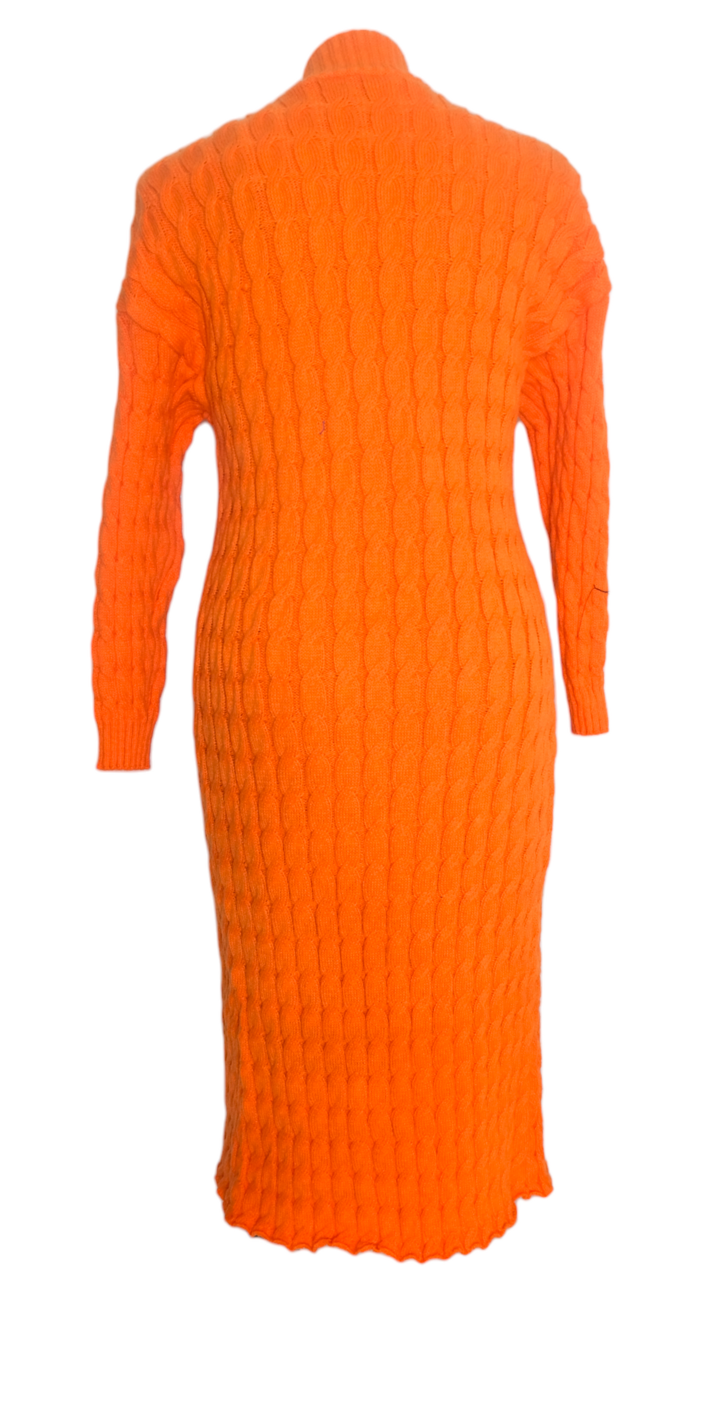 Vania Knitted Maxi Length Cardigan Orange