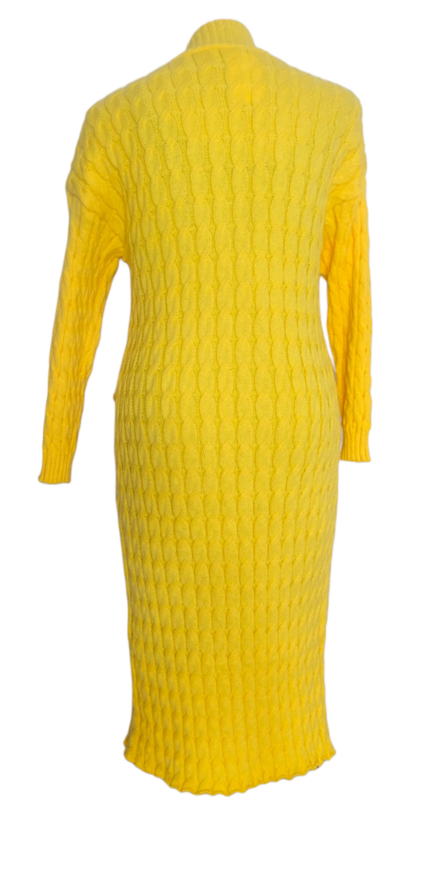Vania Knitted Maxi Length Cardigan Yellow