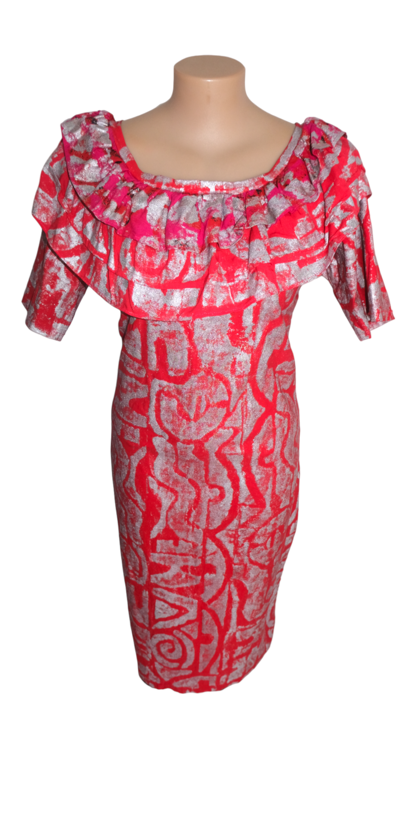 Aulelei Darling Dress Red Silver - 16