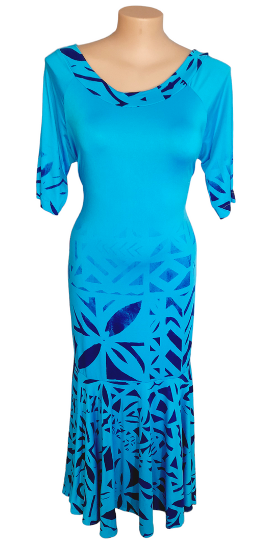 Natasha  Maxi Mermaid Dress Blue 20