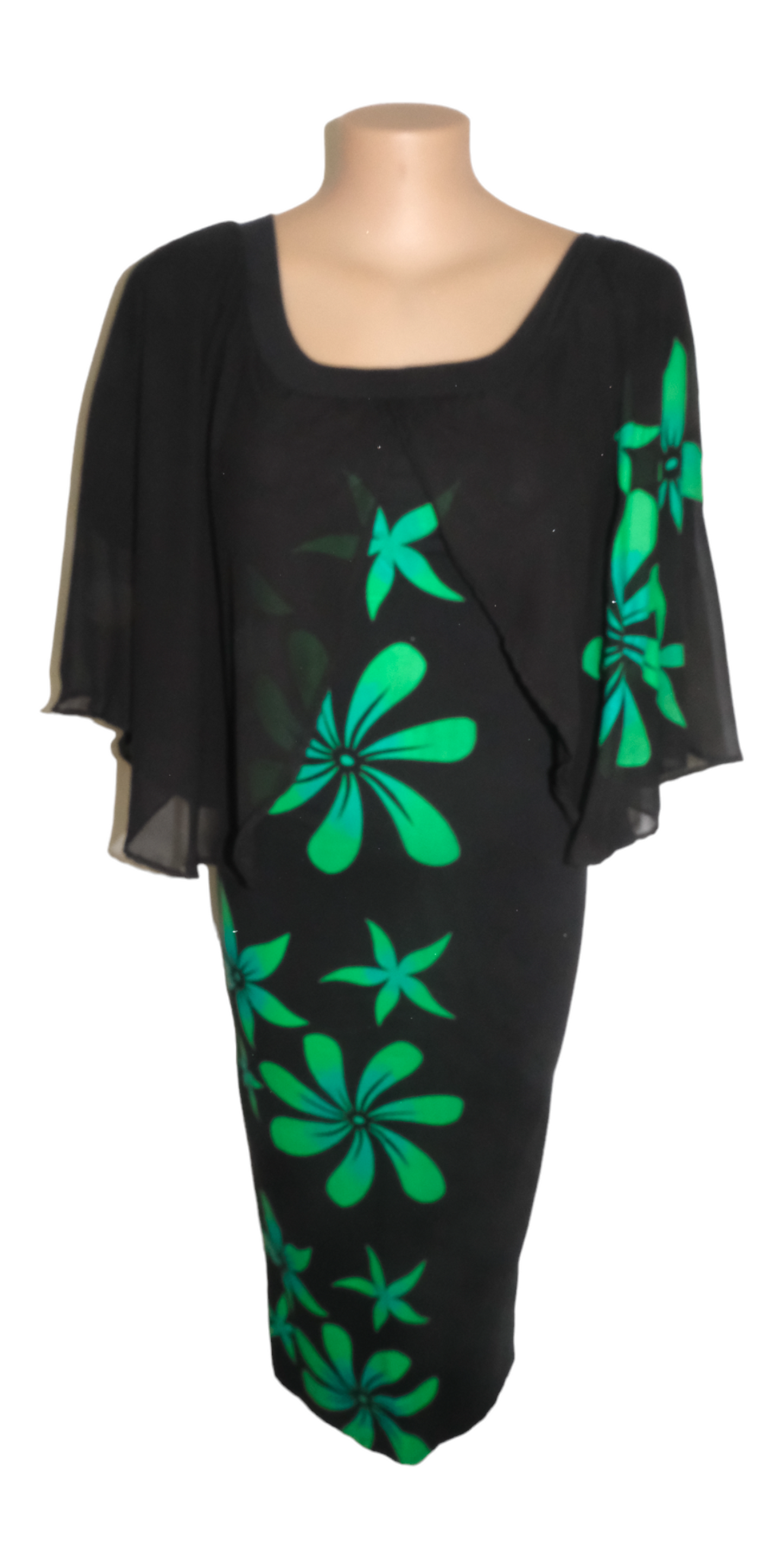 Fa'alele Dress Black Green 14