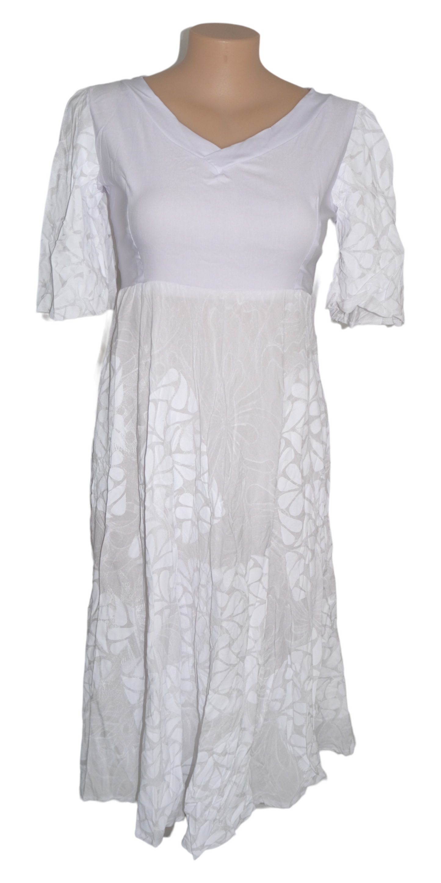 Eva Contrast Dress  White 16