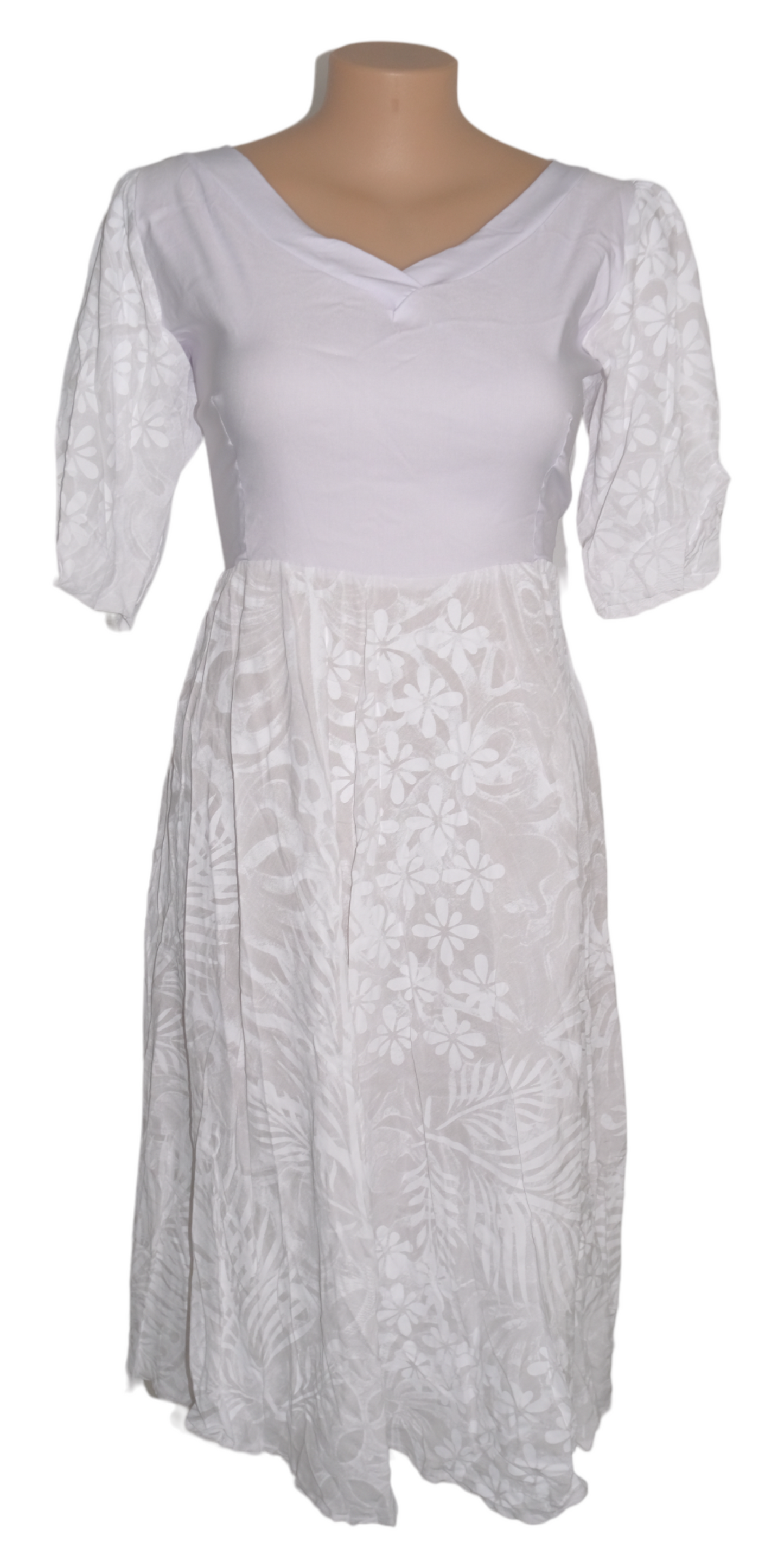 Eva Contrast Dress  White 18