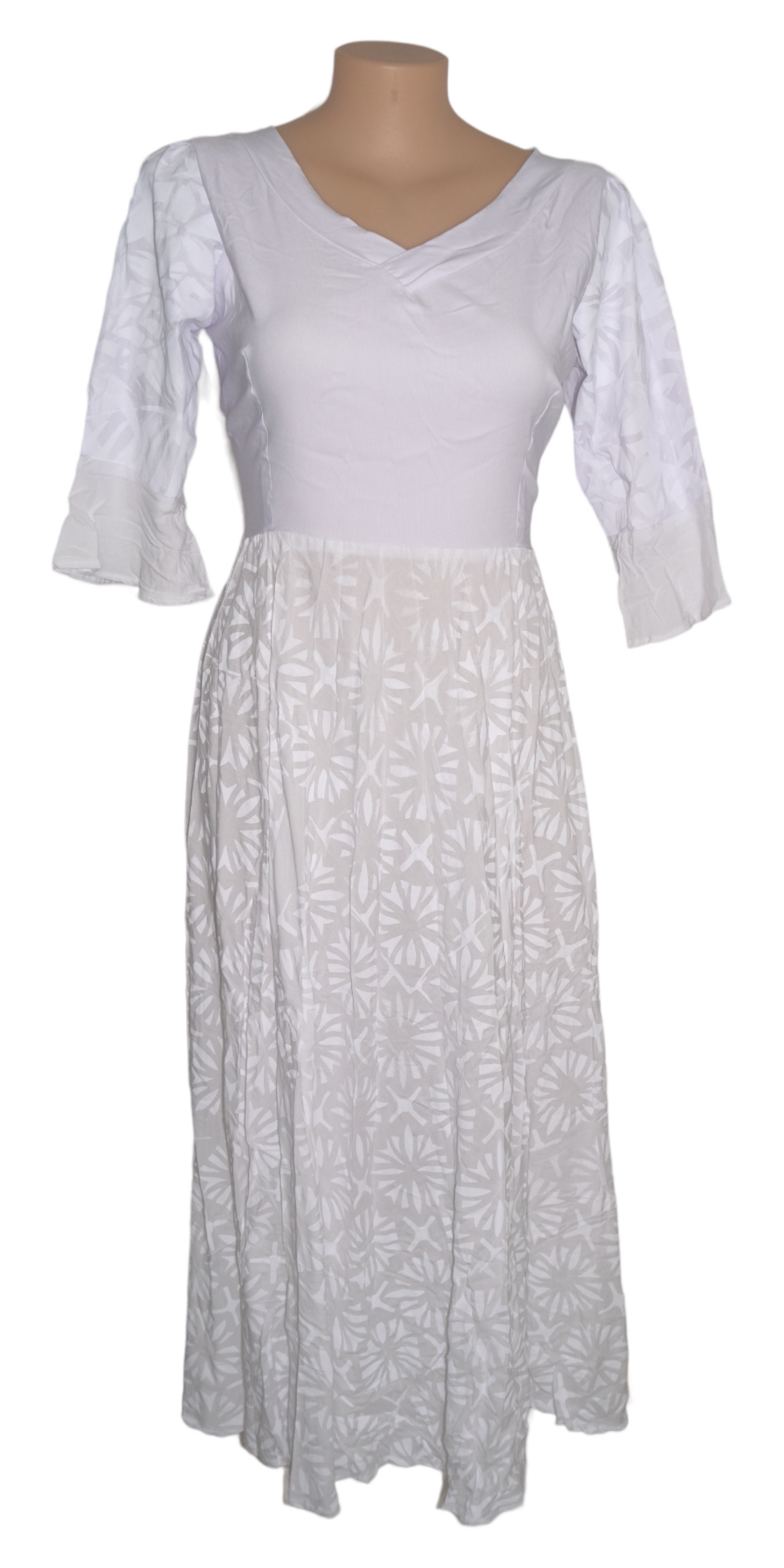 Eva Contrast Dress  White 20