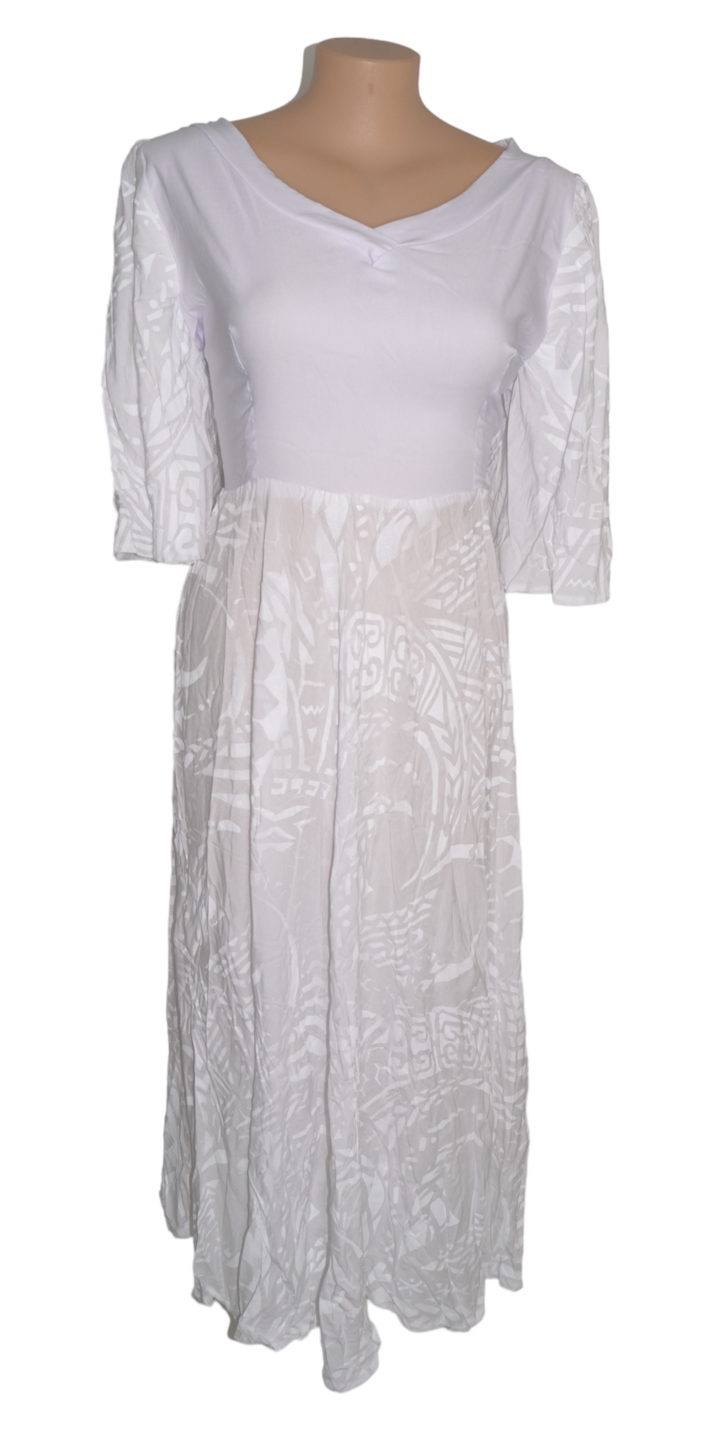 Eva Contrast Dress  White 22