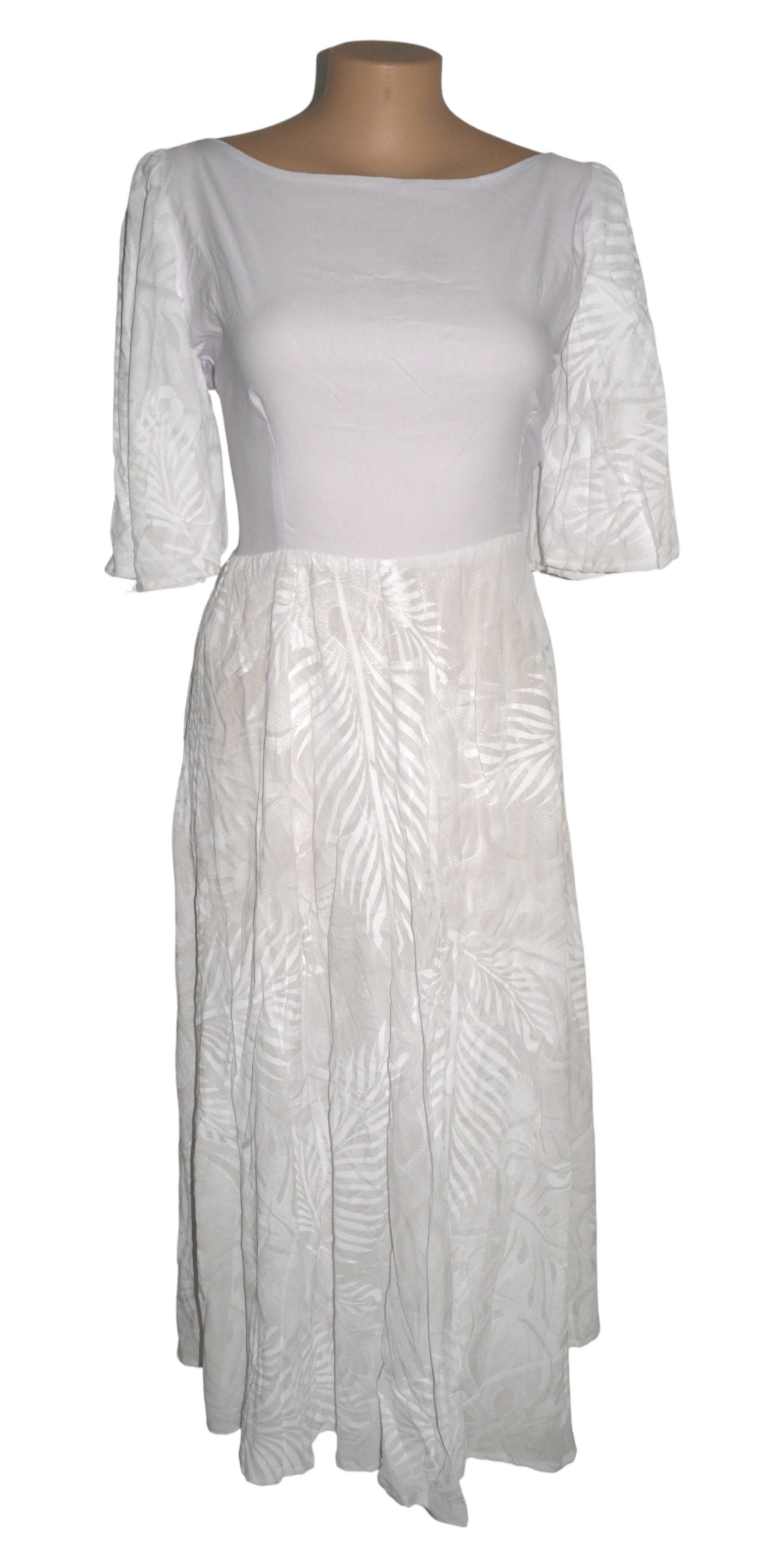Eva Contrast Dress  White 20
