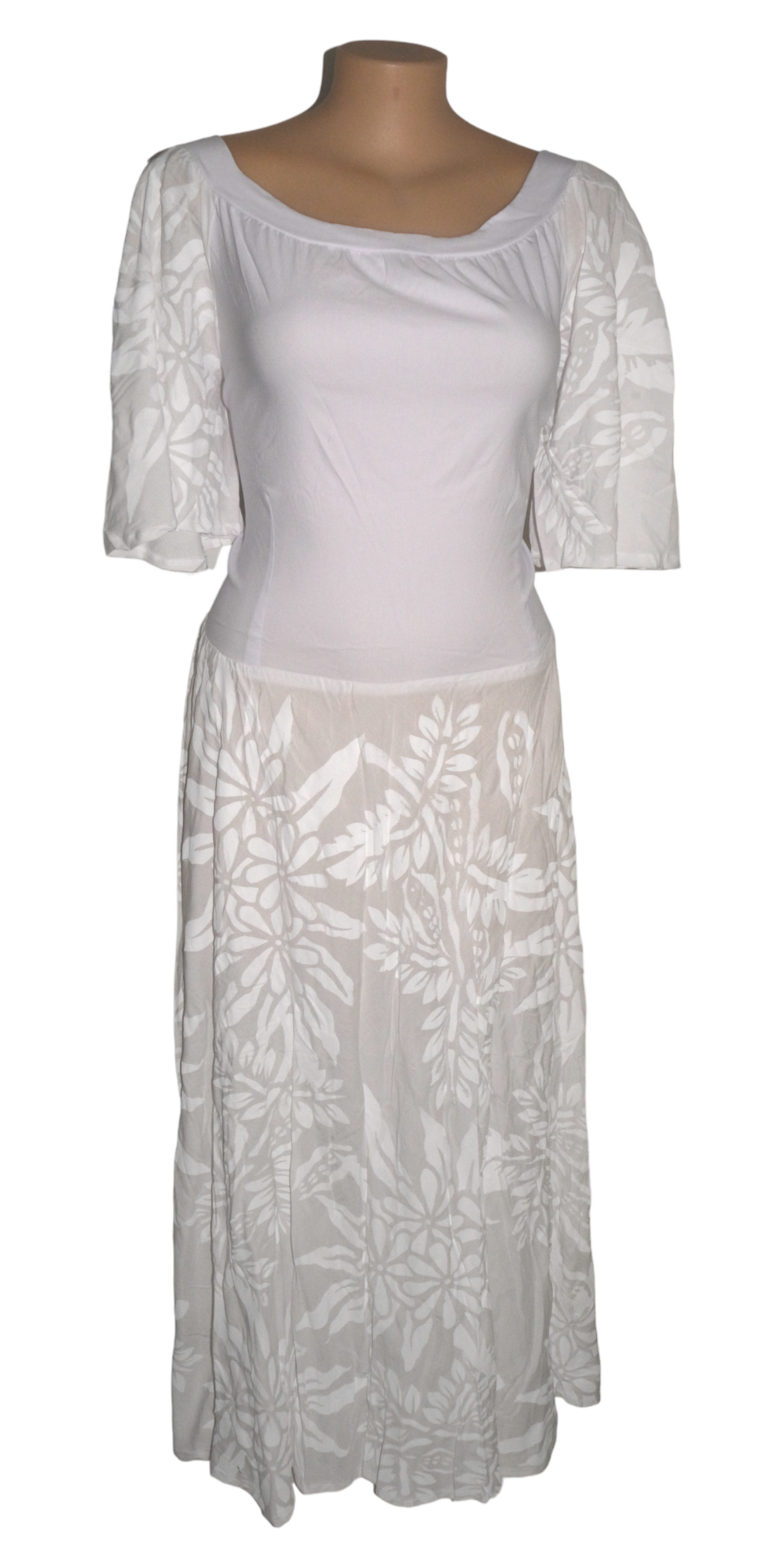 Eva Contrast Dress  White 22